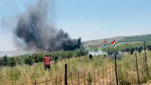Wind turbine protest in Golan Heights