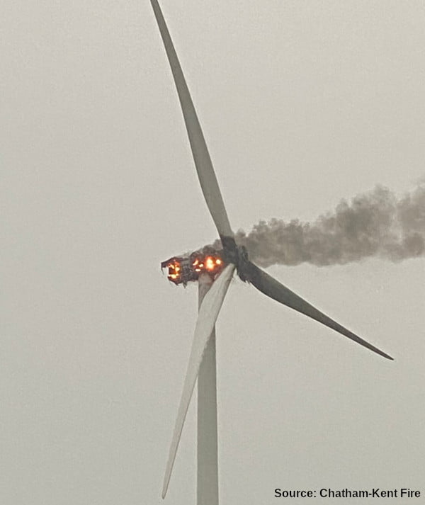Two Turbines Burn in Two Weeks in Ontario