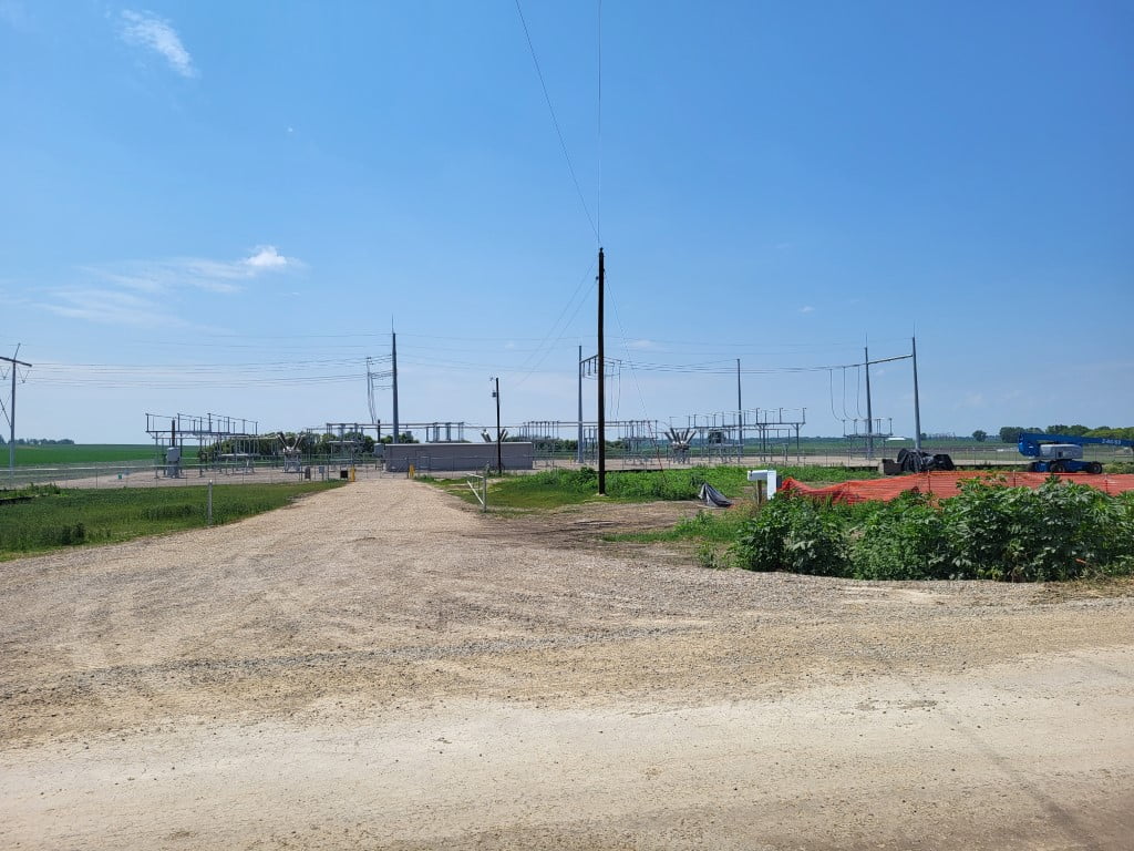 Large substation near New Hampton